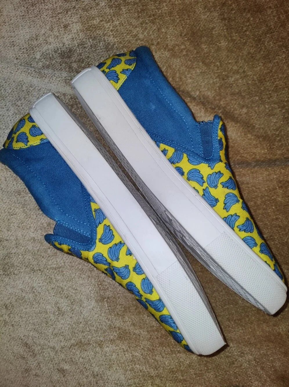 Nick Graham Shoes Slip-On Mens 8M Bobby Banana Blue Yellow